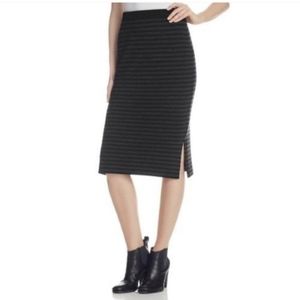Eileen Fisher Merino Wool Striped Pencil Skirt S